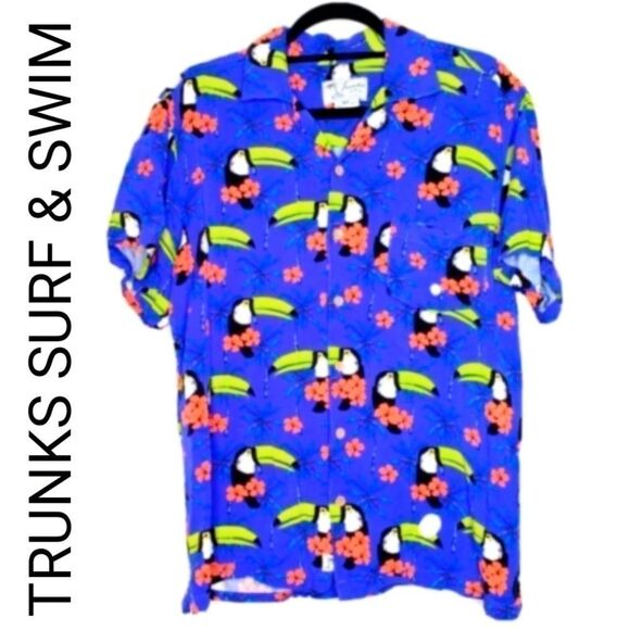 TRUNKS SURF & SWIM CO. BUTTON UP SHIRT - BLUE - Picture 1 of 5